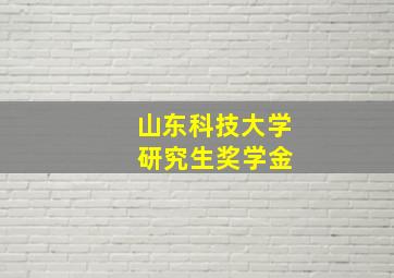 山东科技大学 研究生奖学金